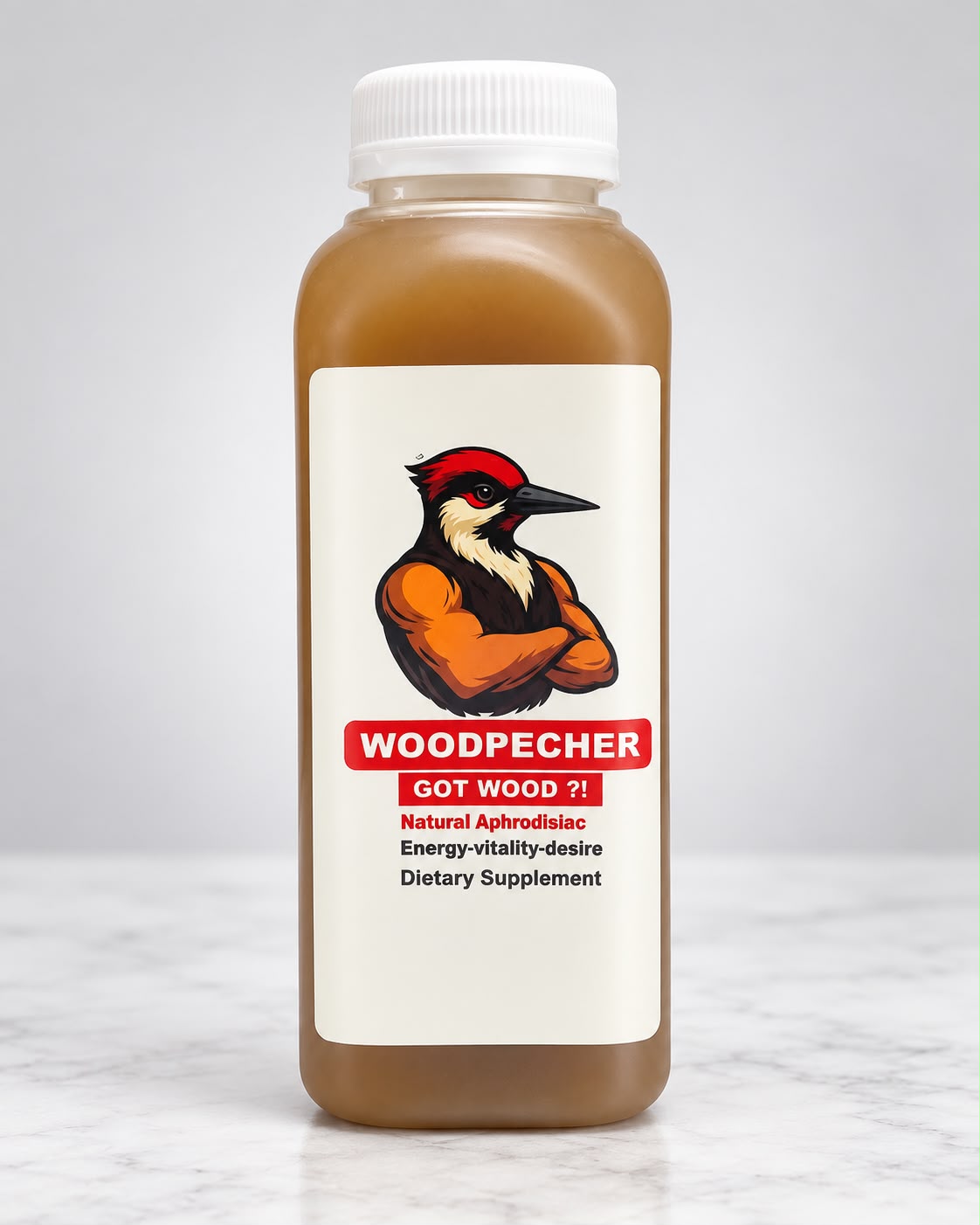 Actual WOODPECHER bottle supplied by the brand